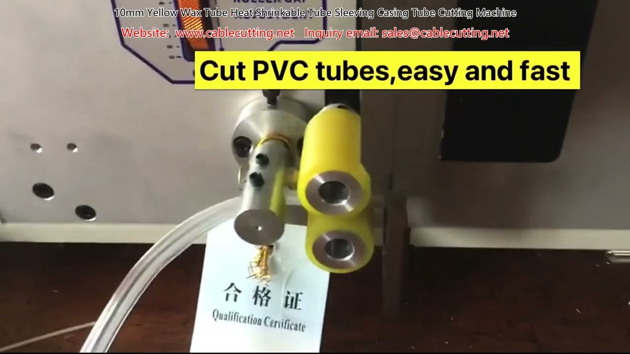 10mm Yellow Wax Tube Heat Shrinkable Sleeving Casing Cutting Machine