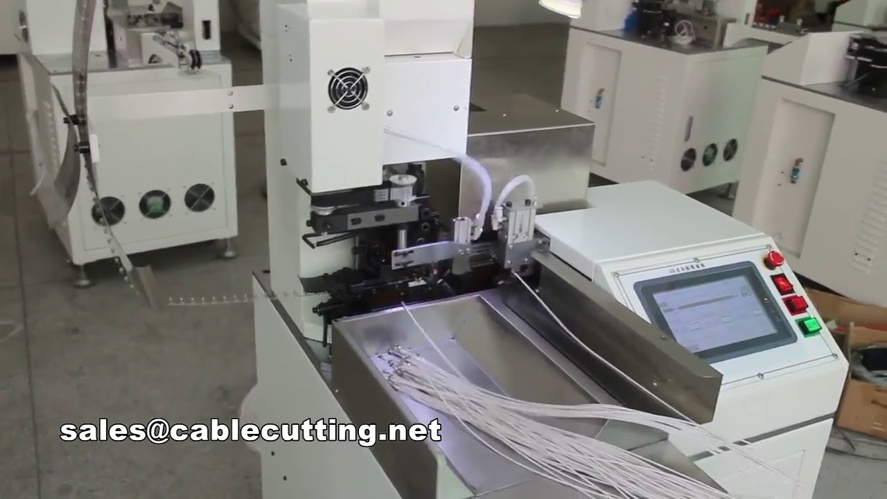 Máy ép đầu cốt dây tự động hoàn toàn - Cắt, bóc vỏ và ép đầu cốt chính xác