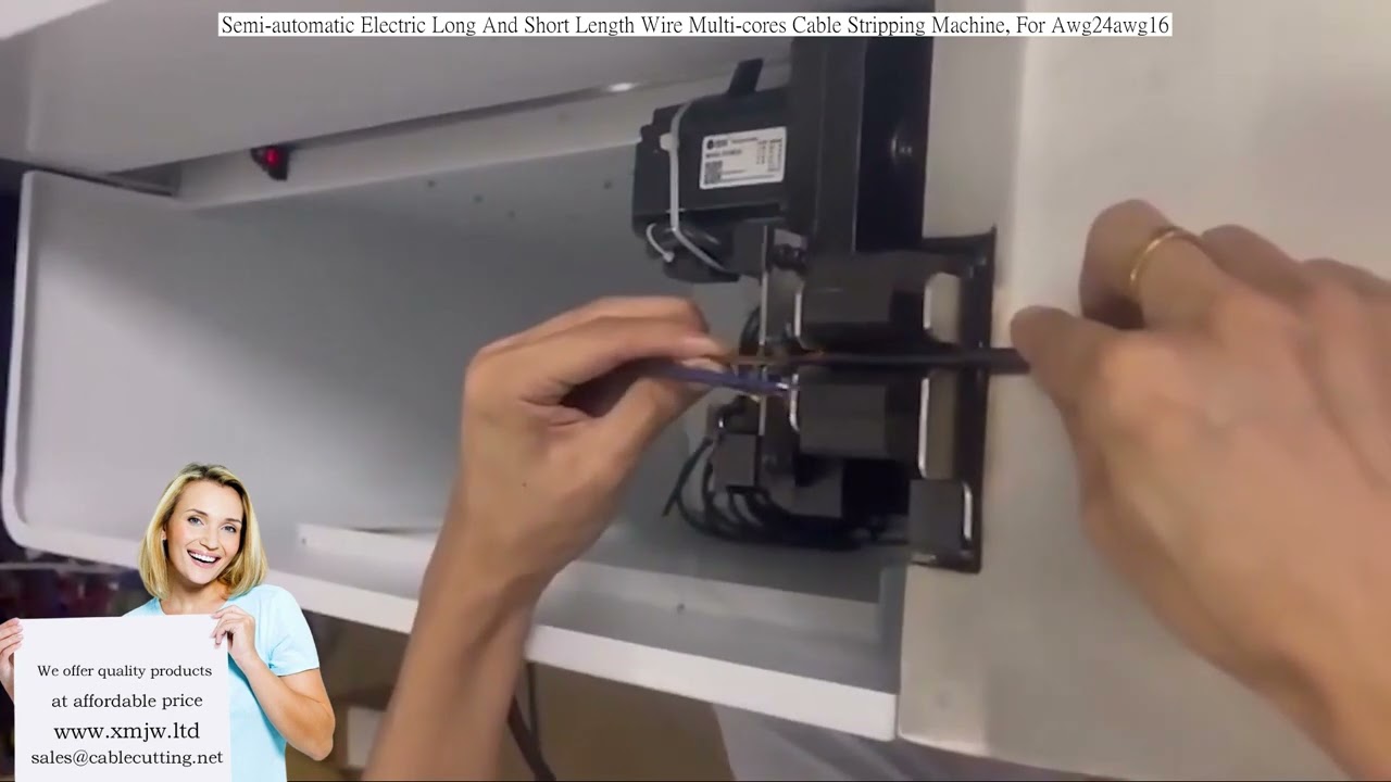 Máy Tuốt Dây Điện Bán Tự Động Đa Năng – Xử Lý Cáp Nhiều Lõi AWG24 Dài Ngắn Linh Hoạt