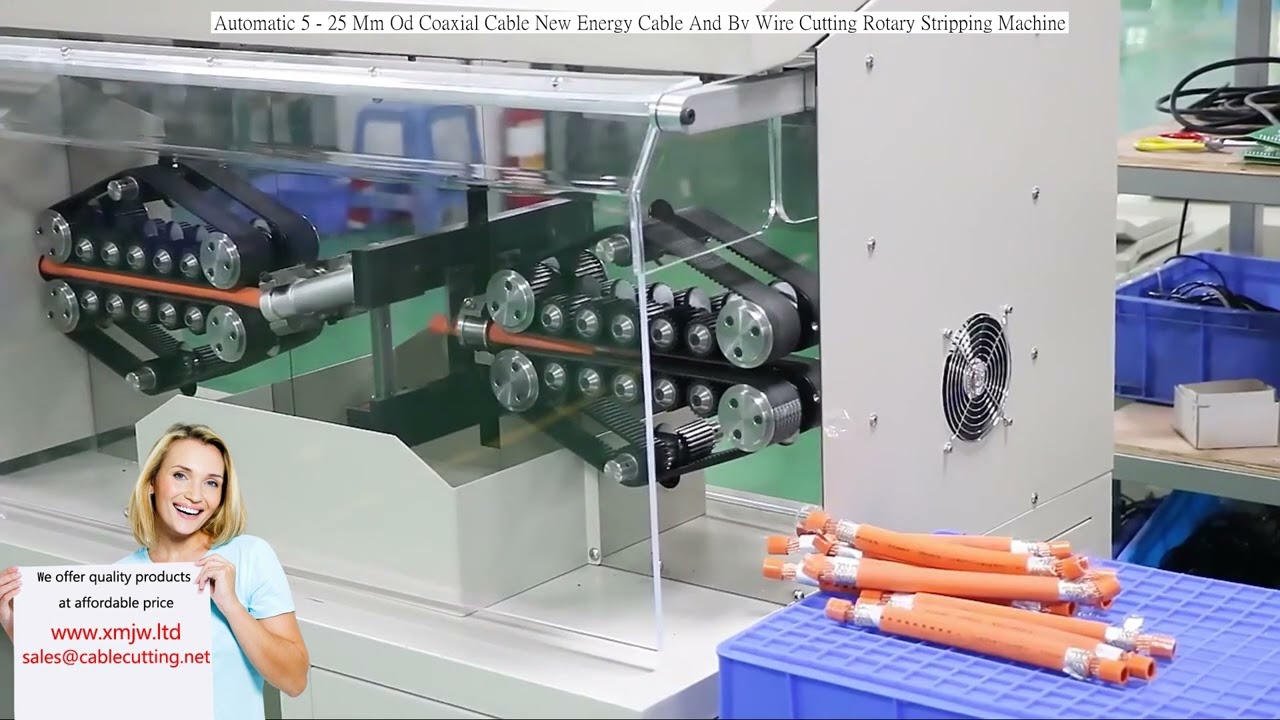 Máy Cắt và Tuốt Dây Cáp Đồng Trục & Dây BV Đường Kính 5-25mm Kiểu Quay Tự Động