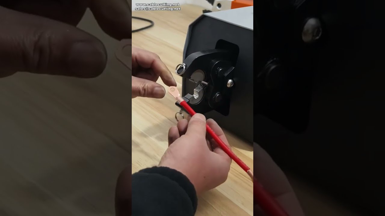 Pneumatic Crimping Machine for Open Lugs 5-300A | Factory Automation