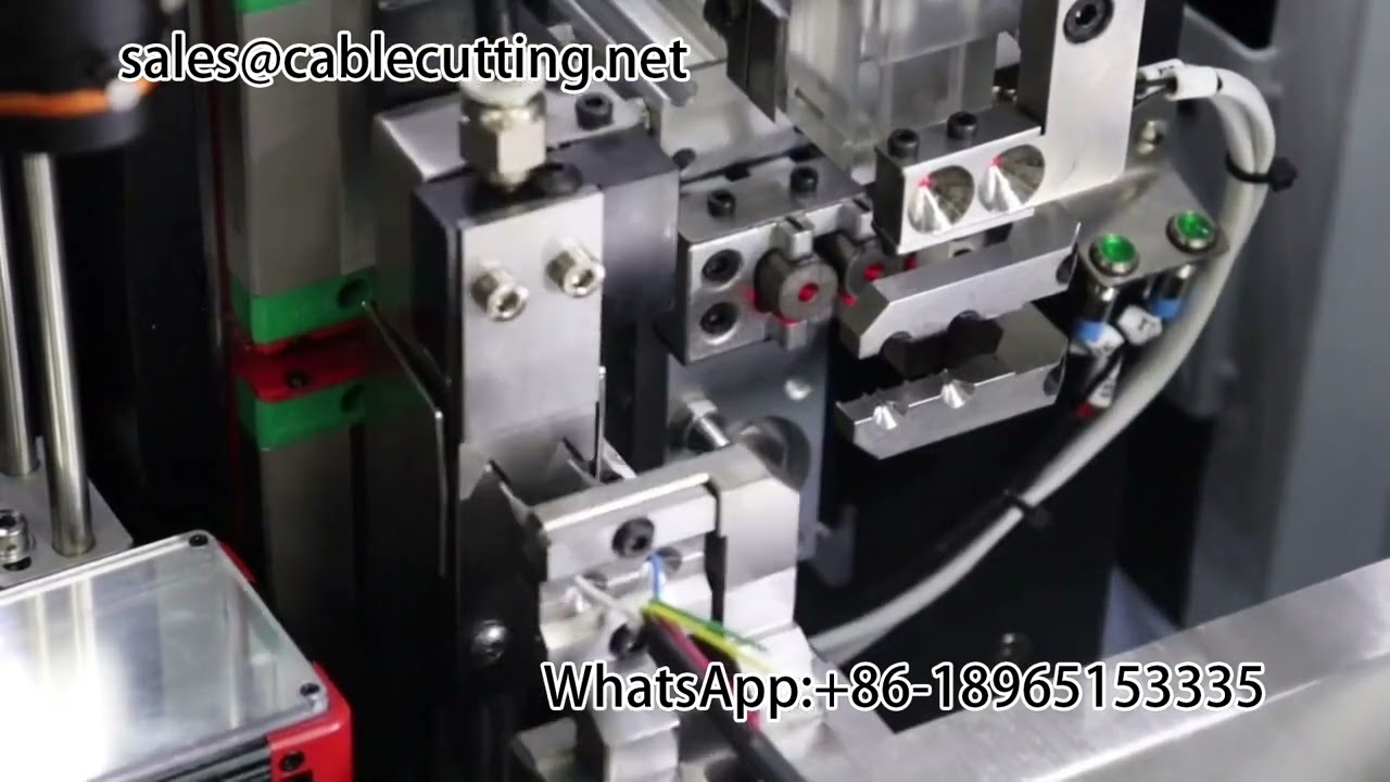 Máy tuốt dây và bấm đầu cắm chống nước hai dây tự động – Tích hợp hệ thống kiểm tra thị giác CCD